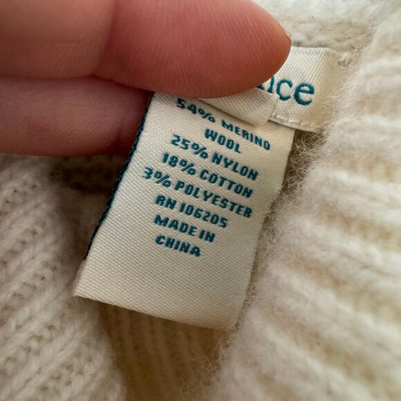 Sundance Winter White Cowl Neck Wool Blend Sweater - Picture 6 of 10